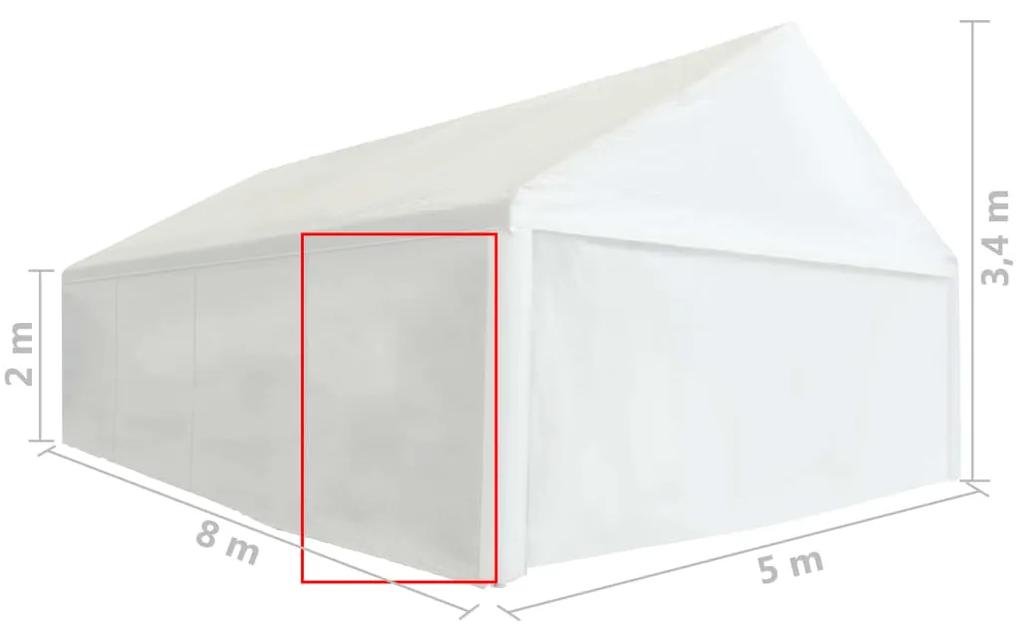 Cort de petrecere cu pereti laterali, alb, 2x2 m, PVC, 550 g m