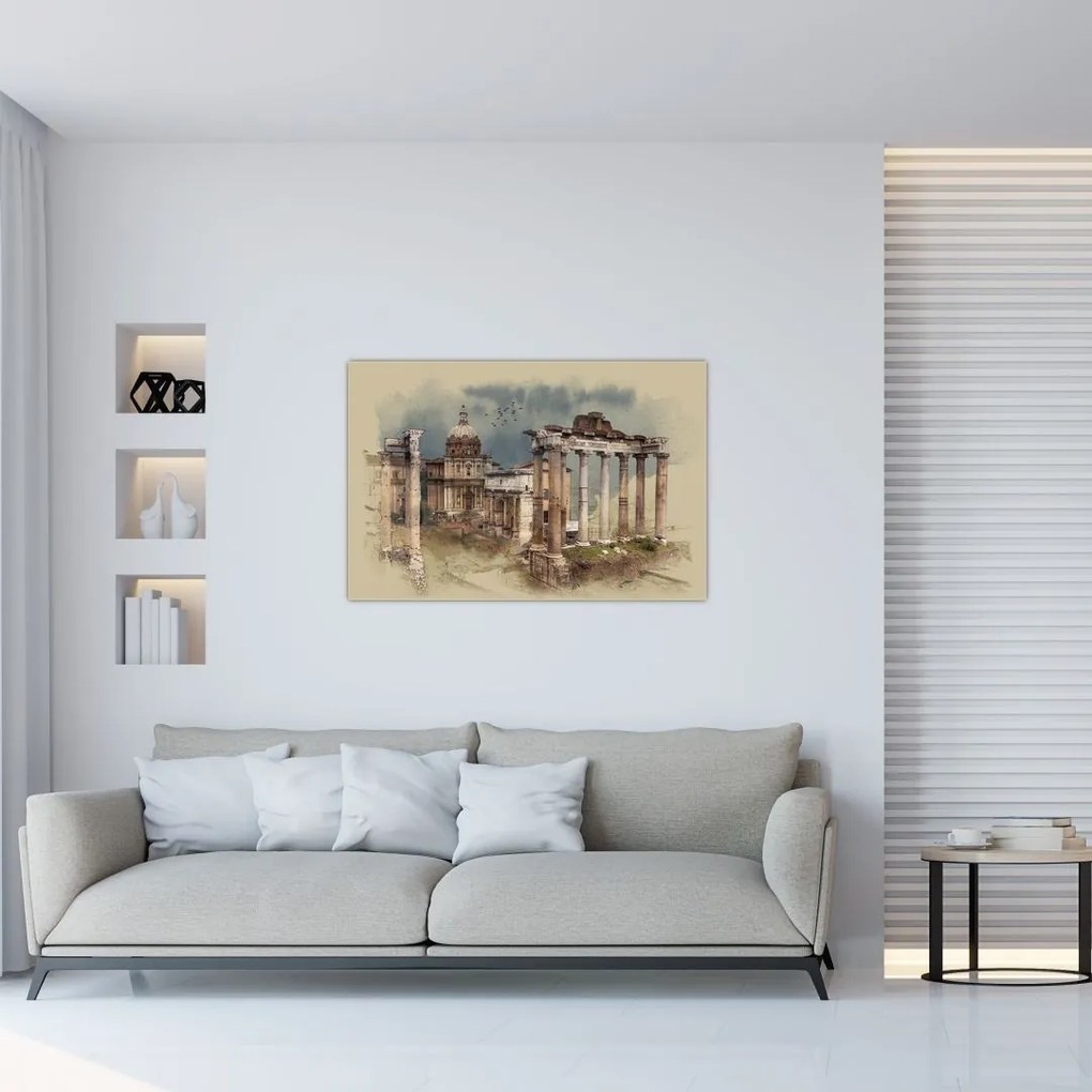 Tablou - Forumul Roman, Roma, Italia (90x60 cm)
