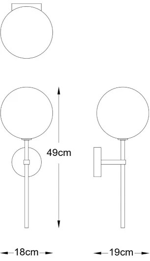 Zuma Line W0606-01A-2GAC - Lampă de perete MILAN 1xG4/2W/230V, aurie