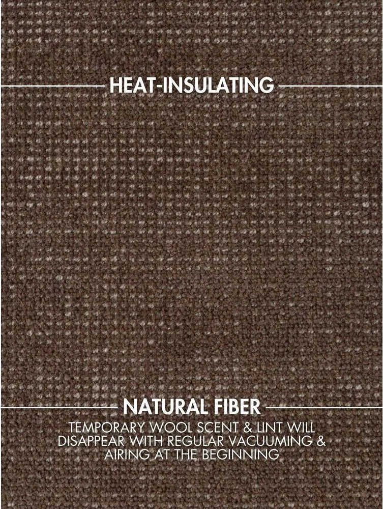 Covor maro țesut manual din lână 200x300 cm Greenwich – Ted Baker