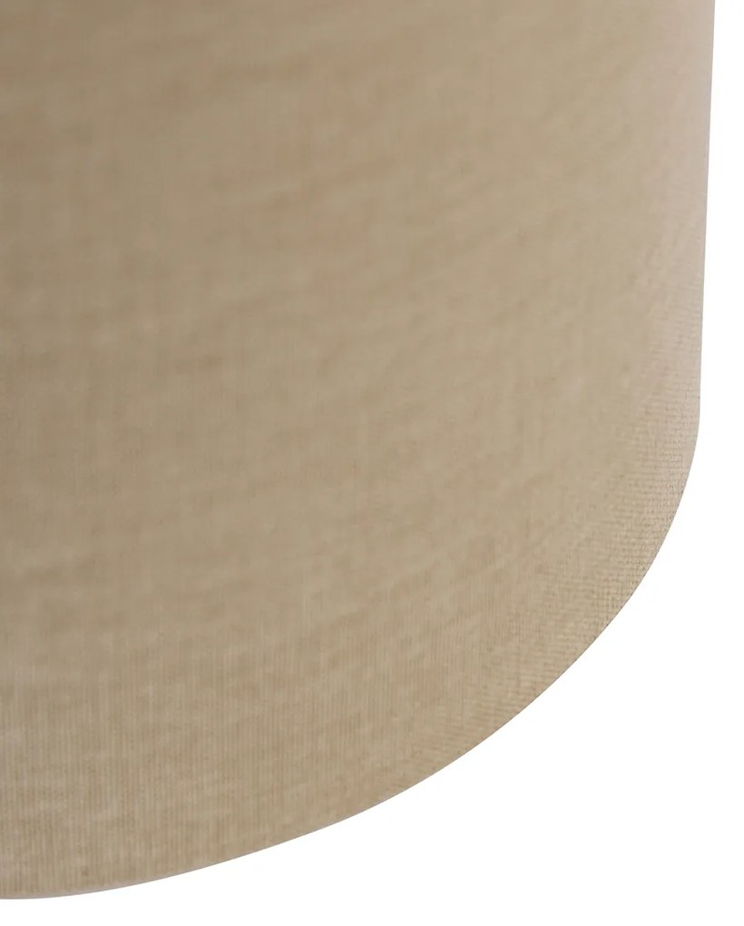 Abajur din material textil maro deschis 25/25/25