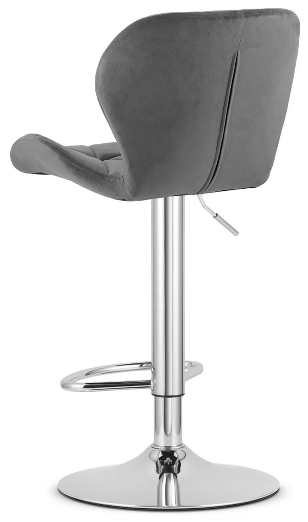 Scaun de bar WEST VELVET, gri