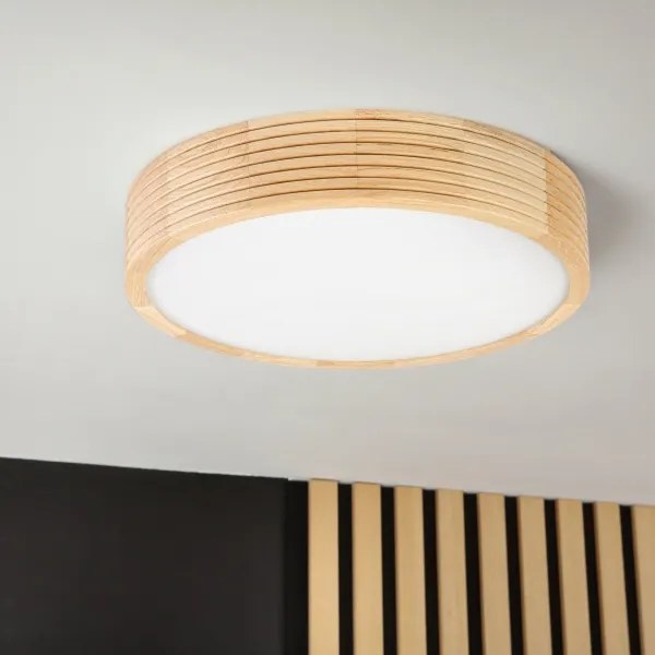 Plafonieră de baie NATURAL MODERN 3xE27/15W/230V Ø 37,5 cm pin