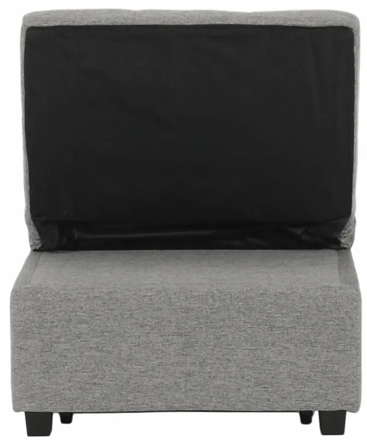 Fotoliu extensibil, material textil gri deschis, OKSIN