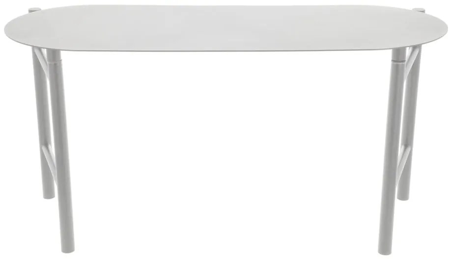 Bancă de grădină gri deschis din metal Disc – Zone