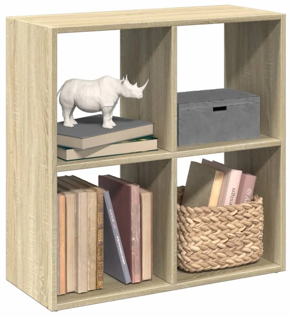 vidaXL Bibliotecă/separator cameră stejar sonoma 69,5x29x69,5 cm lemn