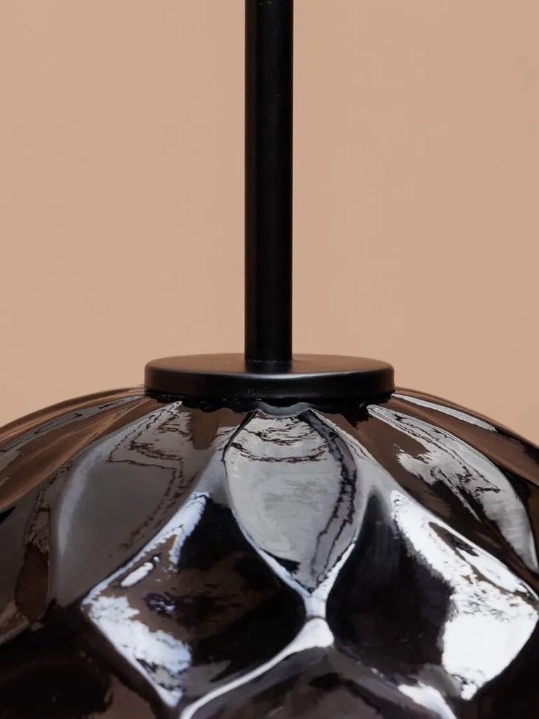 Lustra neagra, din sticla, Facets
