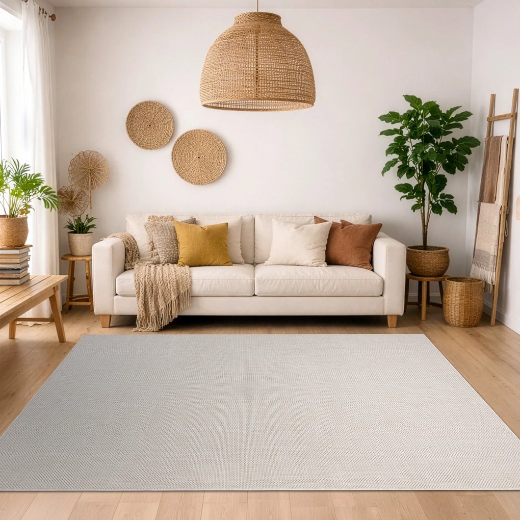 Covor SISAL SION A5165A Melanj țesute plate ecru / cremă