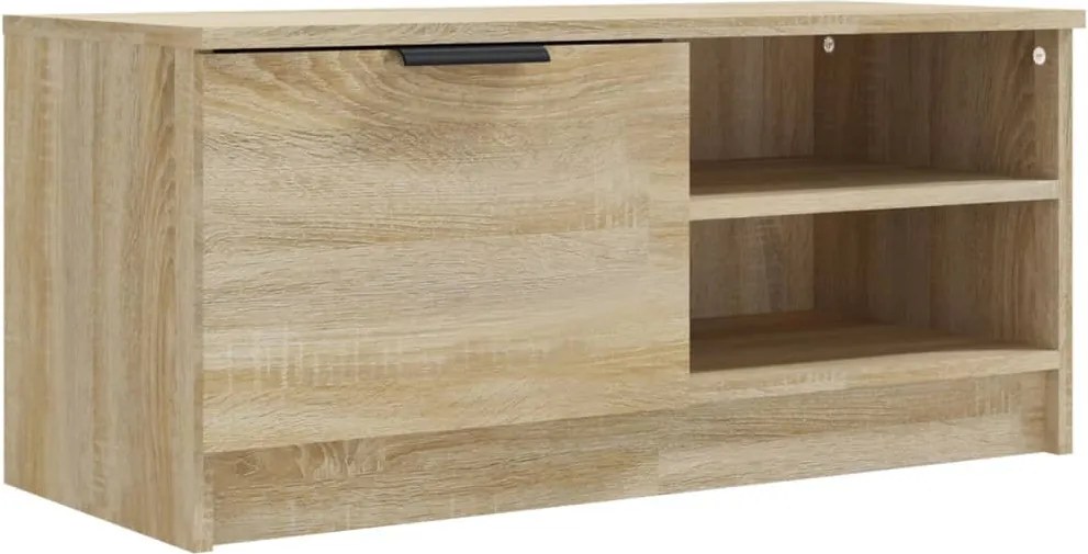 vidaXL Comodă TV, stejar sonoma, 80x35x36,5 cm, lemn prelucrat