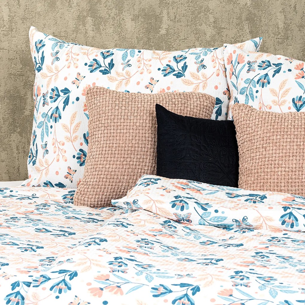 Lenjerie pat 4Home Blooming garden, bumbac crepona, 220 x 200 cm, 2 buc. 70 x 90 cm