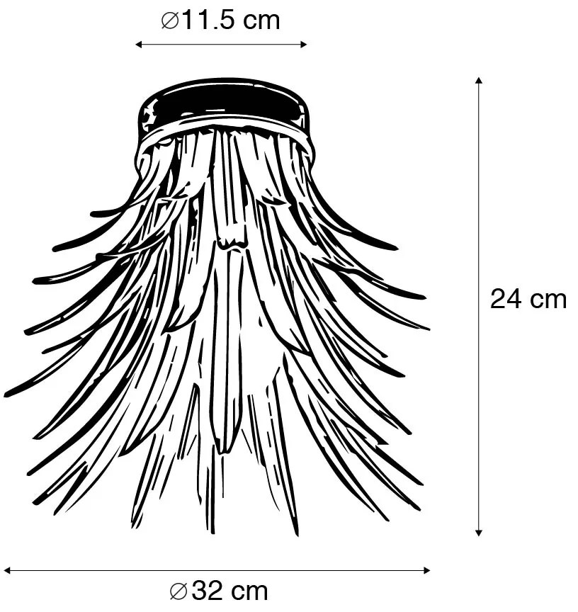 Plafoniera Art Deco aurie - Wesley