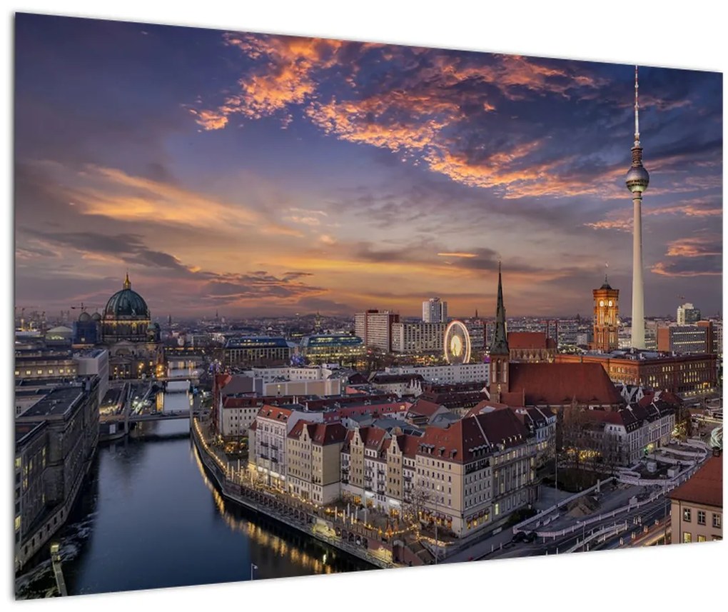 Tablou - Apus de soare în Berlin (90x60 cm)