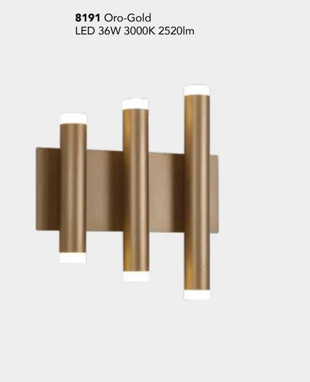 Aplica de perete LED tubular design minimalist CALA auriu
