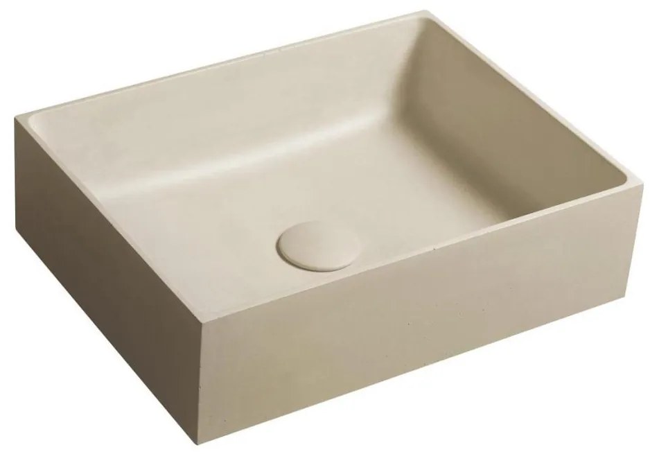 Sapho - Lavoar pentru blat FORMIGO 47,5x36,5 cm beton/bej