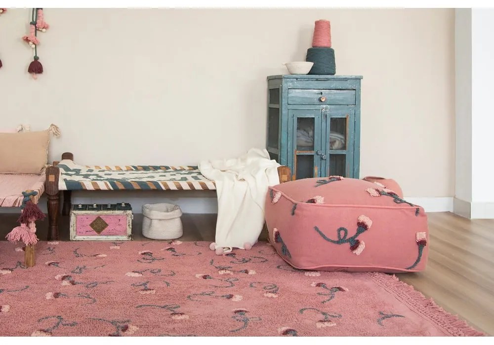 Fotoliu puf pentru copii roz English Garden – Lorena Canals