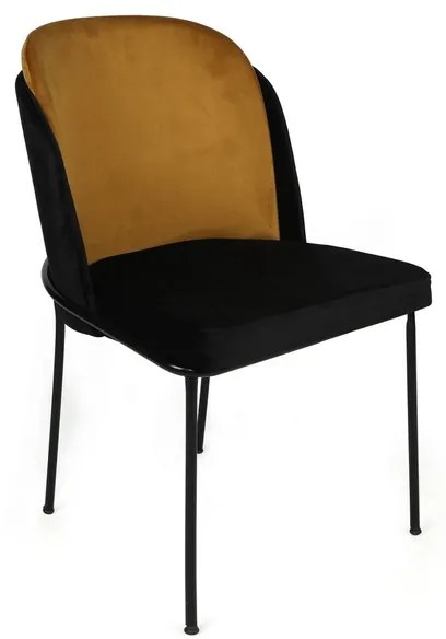 Set de scaune de sufragerie Dore Mustard, 4 bucăți, 4 buc
