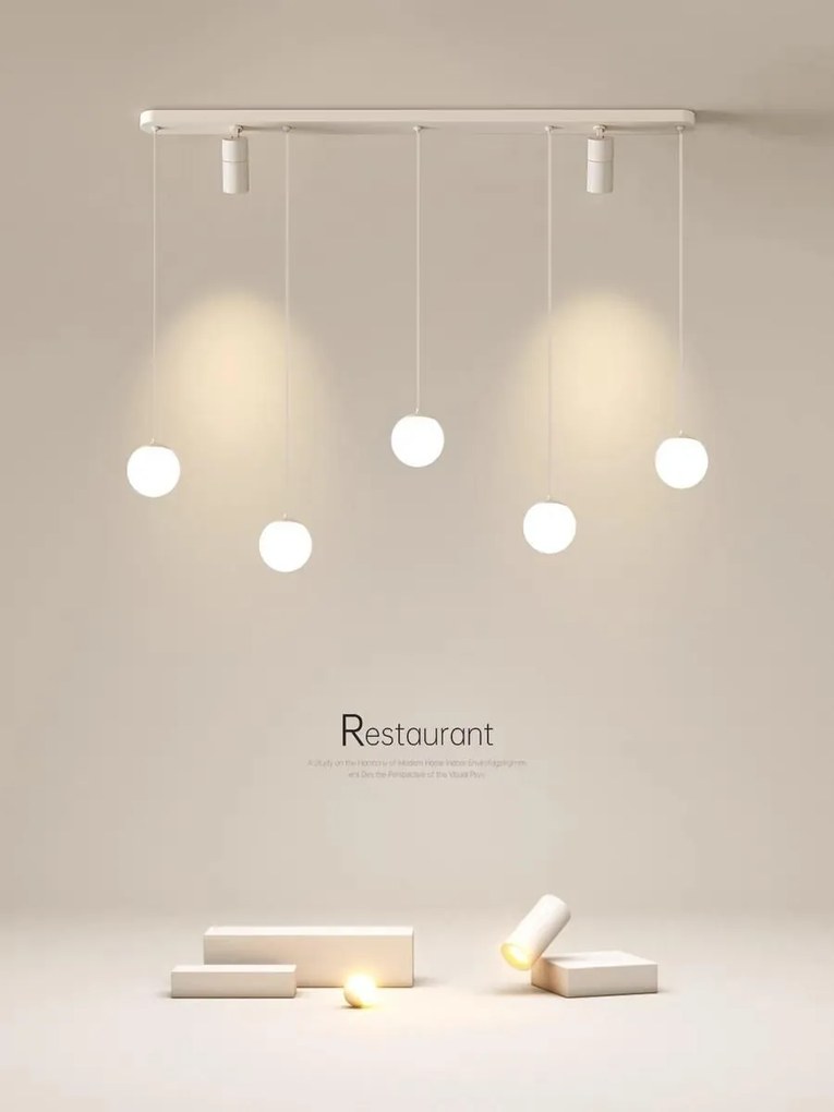 Lustra LED G4043-WH – 50W + 6W, Design Modern, cu Telecomandă și Lumină Reglabilă