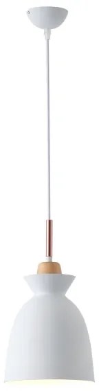 Lustră pe cablu 1xE27/15W/230V alb pr. 28 cm