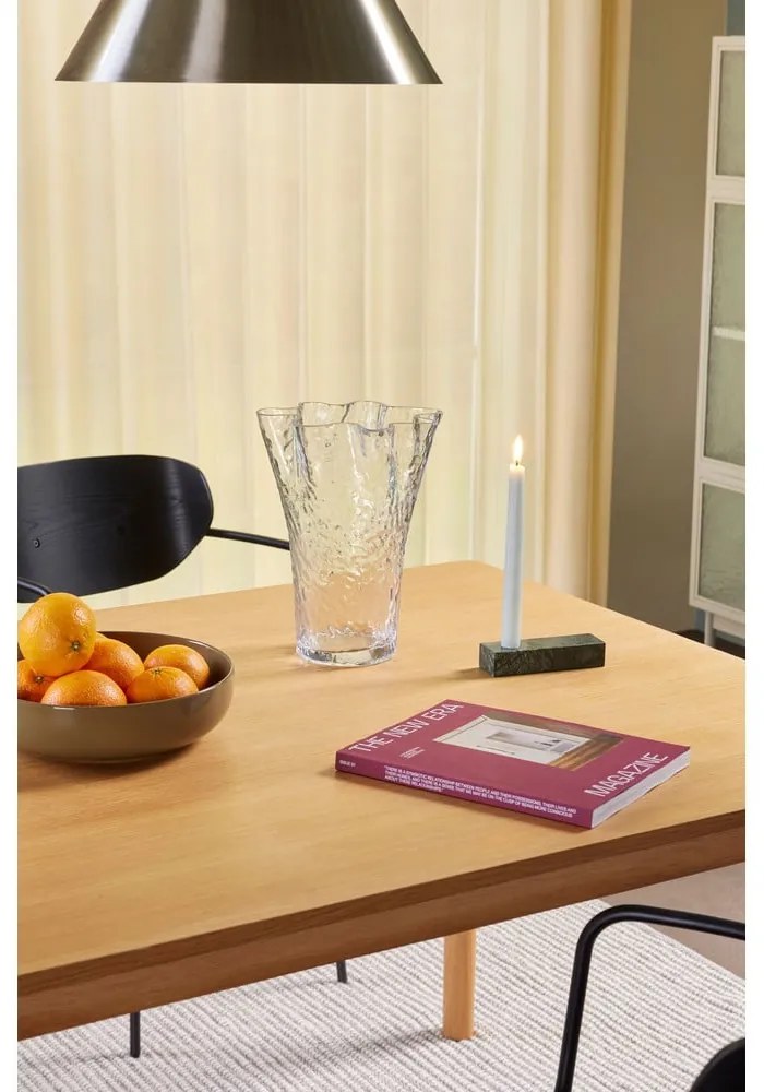 Vază din sticlă (înălțime 30 cm) Ruffle – Hübsch