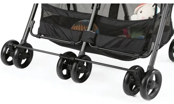 Cărucior de copii pentru gemeni Chicco OHLALA TWIN Black Night negru