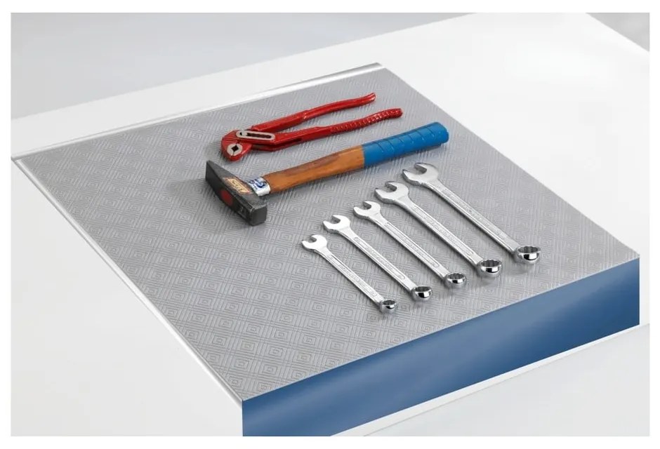 Suport antiderapant pentru sertare Wenko Anti Slip Mat 500, 150 x 50 cm, gri
