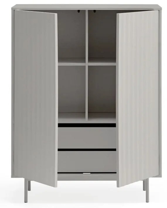 Comodă gri înaltă 97x130 cm Sierra – Teulat