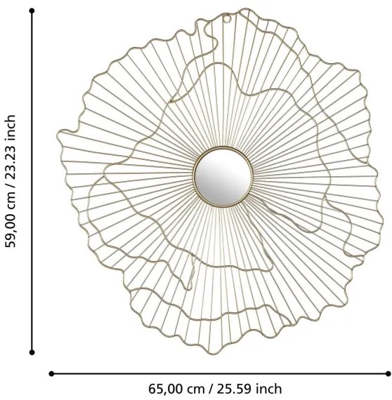 Oglindă de perete Eglo 425032 ESASHI 59x65 cm negru