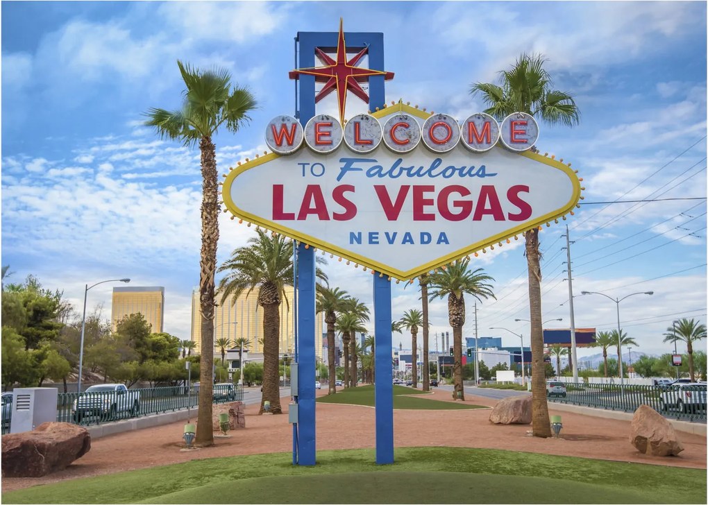 Tablou pe sticlă - Las Vegas (70x50 cm)