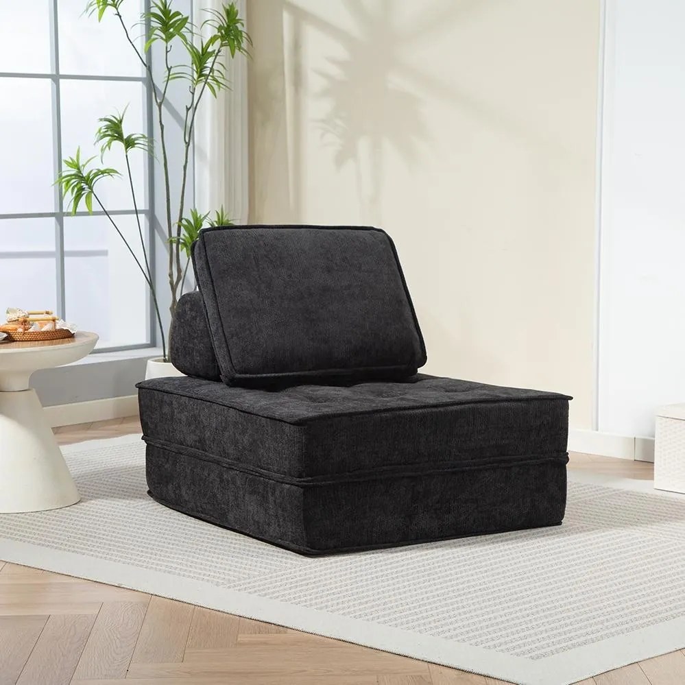 Canapea multifuncțională extensibilă CALMERO - negru