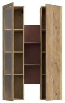 Poliță de perete INAR, stejar maro