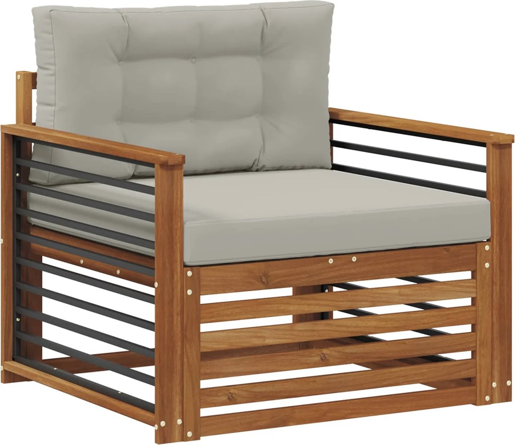 vidaXL Set de canapele de exterior Lemn de acacia solid și poliester
