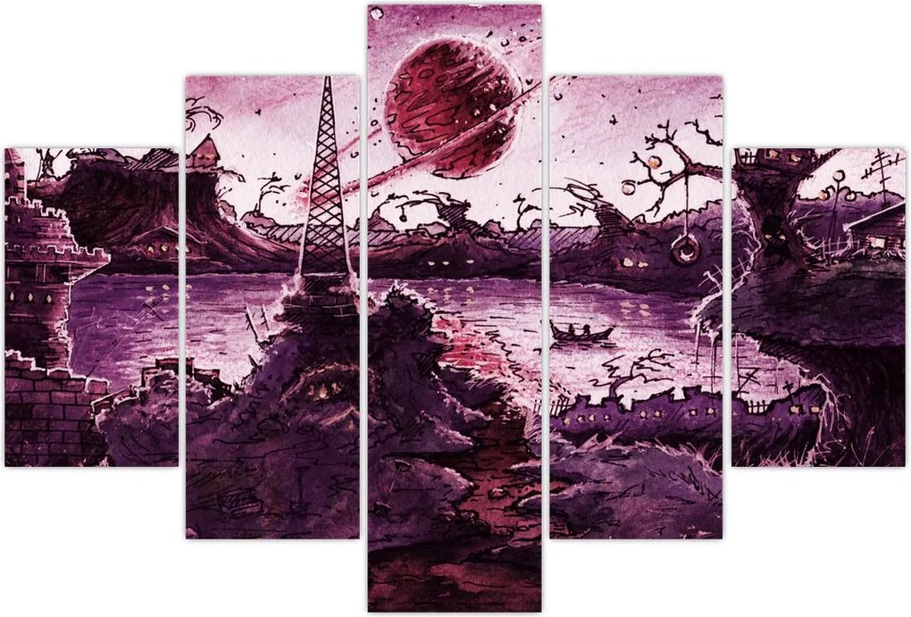 Tablou - Sat fermecat (150x105 cm)