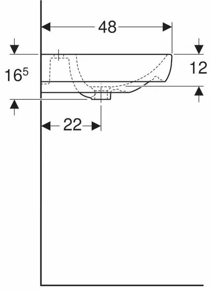 Lavoar suspendat Geberit Smyle 60 cm