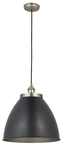 Endon 98749 - Pendul cu cablu FRANKLIN, 1xE27/10W/230V, negru/alamă