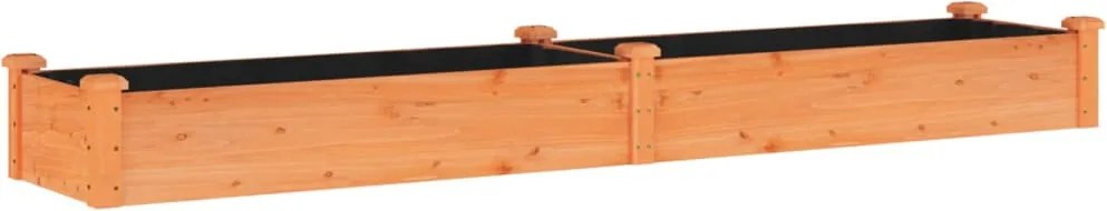 vidaXL Strat grădină înălțat cu căptușeală maro 240x45x25 cm lemn brad
