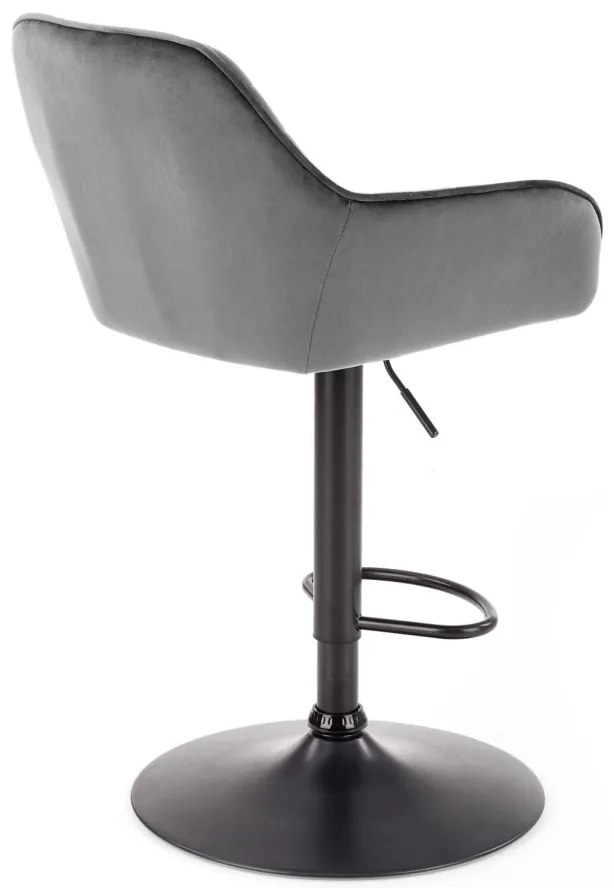 Scaun de bar H103 velvet gri