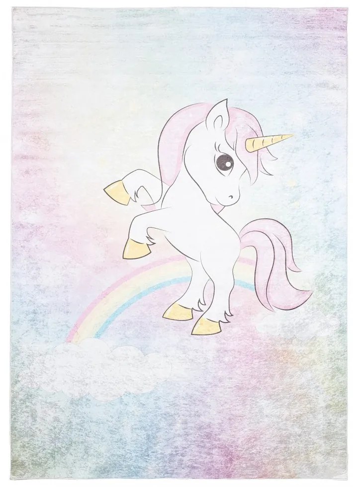 Covor colorat pentru copii cu motiv de unicorn Lăţime: 140 cm | Lungime: 200 cm