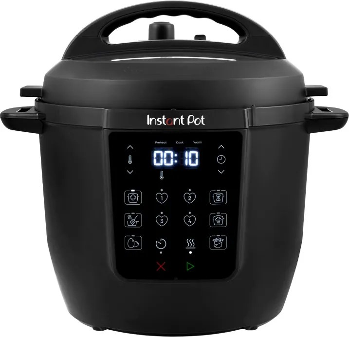 Multicooker Instant Pot Classic 112200001, 1000 W, 5,7 L, 7 programe, Butoane favorite, Afisaj LCD, Otel inoxidabil, Negru