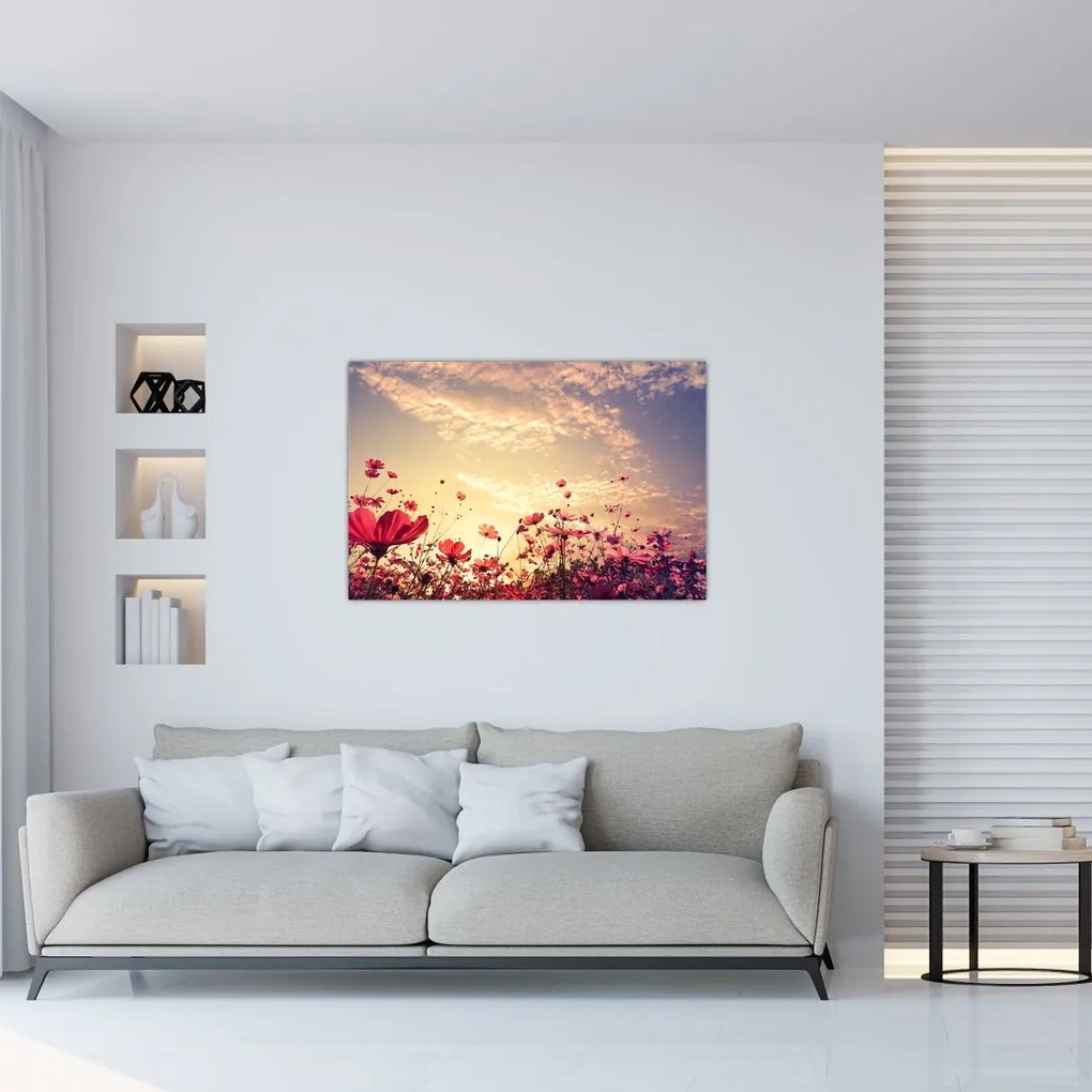 Tablou - Lunca cu flori (90x60 cm)