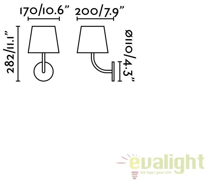 Aplica de perete LED iluminat exterior stil modern TOC alba 70780