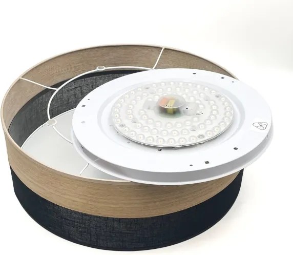 Plafonieră LED SIRJA WOOD LED/36W/230V d. 45 cm negru/stejar