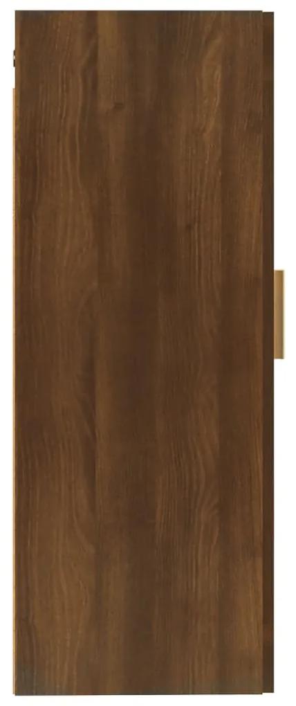 Dulap de perete, stejar maro, 35x34x90 cm, lemn prelucrat Stejar brun