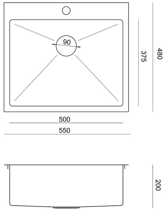 Chiuveta inox RUSSEL 110 auriu