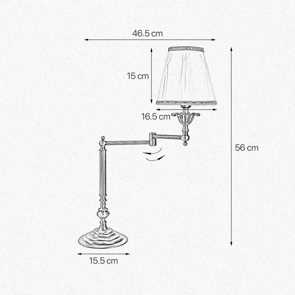Veioza, Lampa de masa design italian clasic Brass