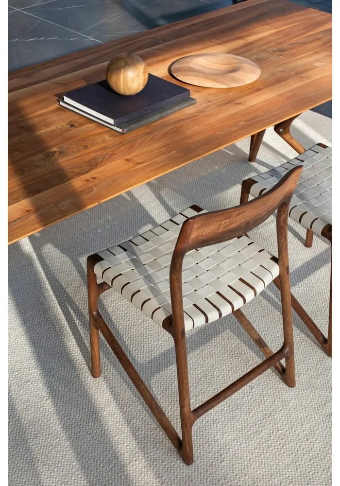 Scaun de dining alb/maro Fawn – Gazzda