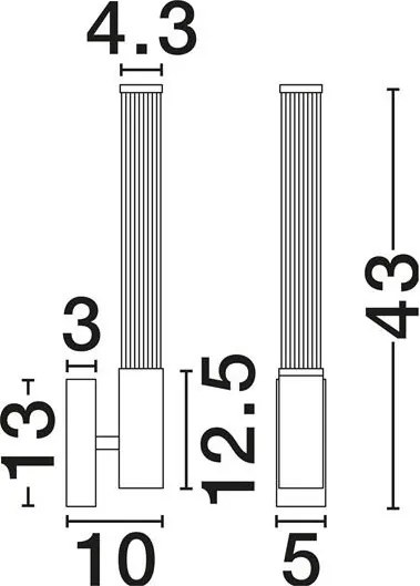 Aplica de perete LED baie IP44 NOLD negru