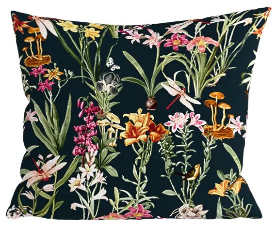 Fata de perna decorativa MYSTIC GARDEN 45x45 cm, verde inchis