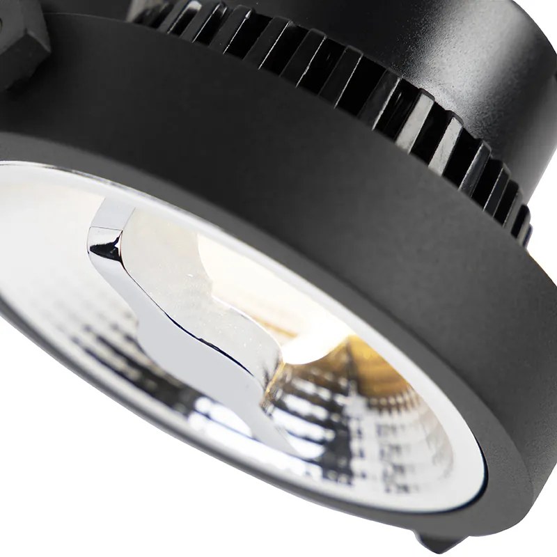 Spot LED pe șină trifazată negru 15W 2700K incl. AR111 - Expert