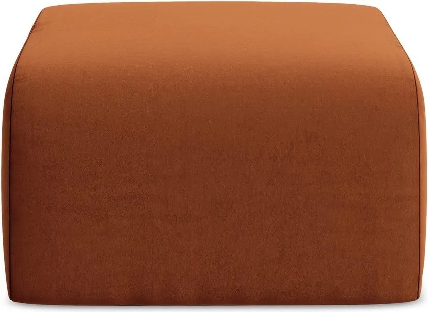 Taburet teracotă cu tapițerie din catifea Lani – Makamii