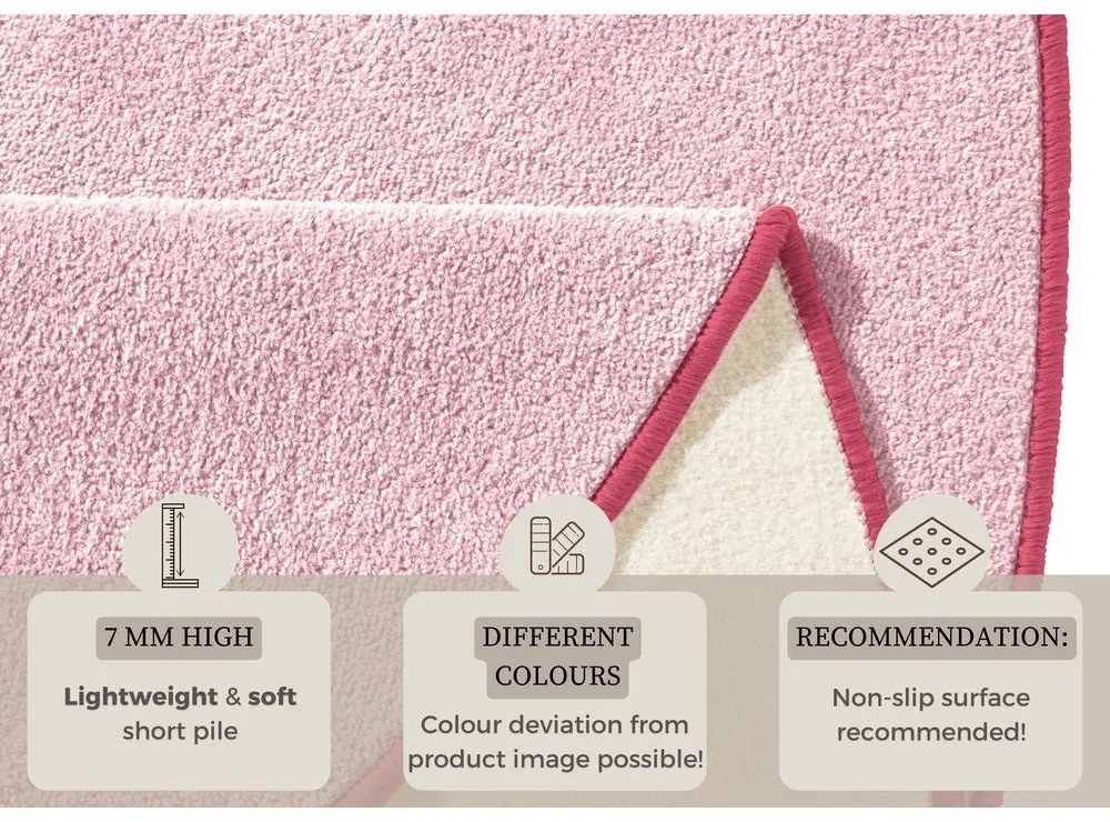 Covor roz deschis rotund ø 133 cm Fancy – Hanse Home